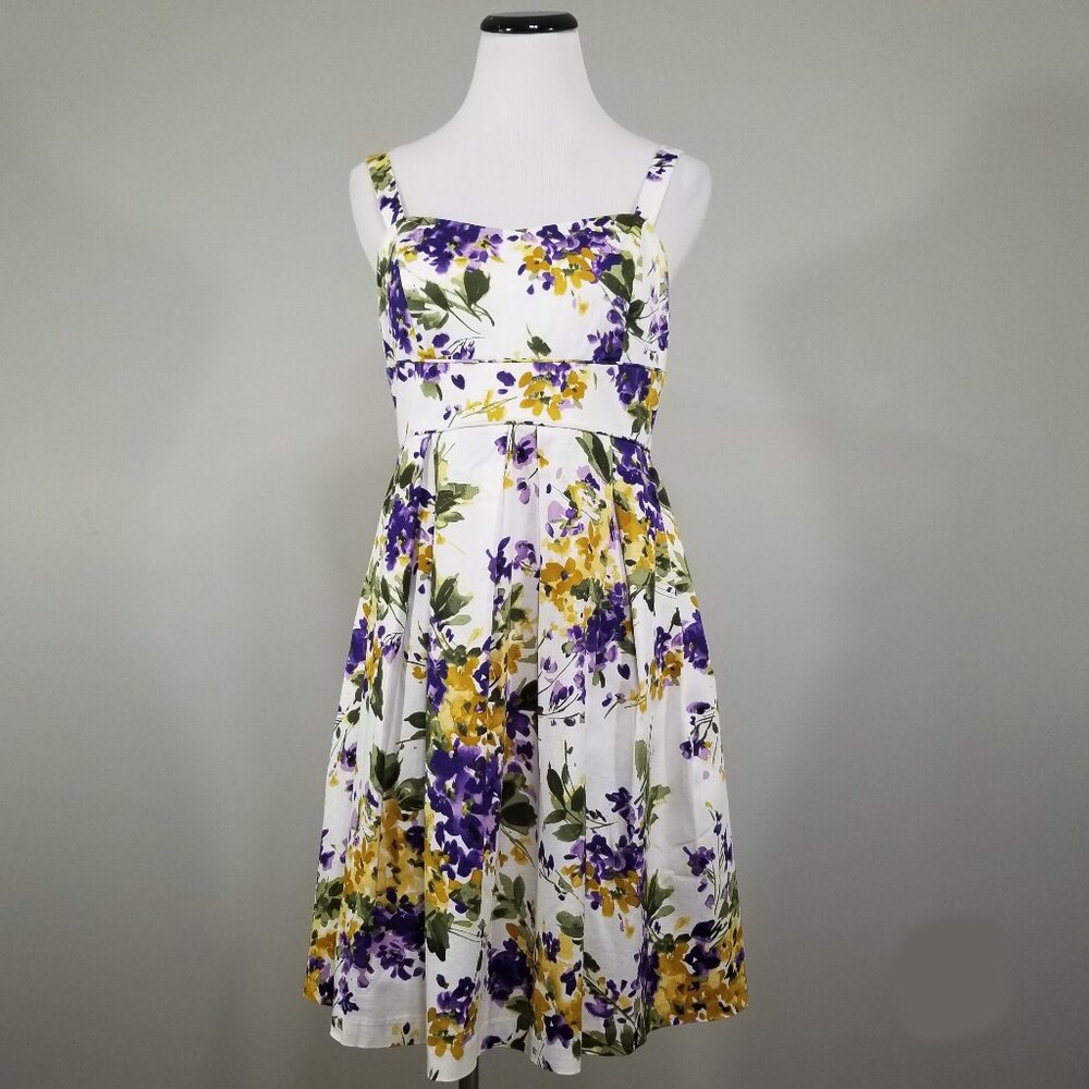 Jessica Howard Petite 10 Floral Cotton Sundress Pockets Boho Cottagecore Dress